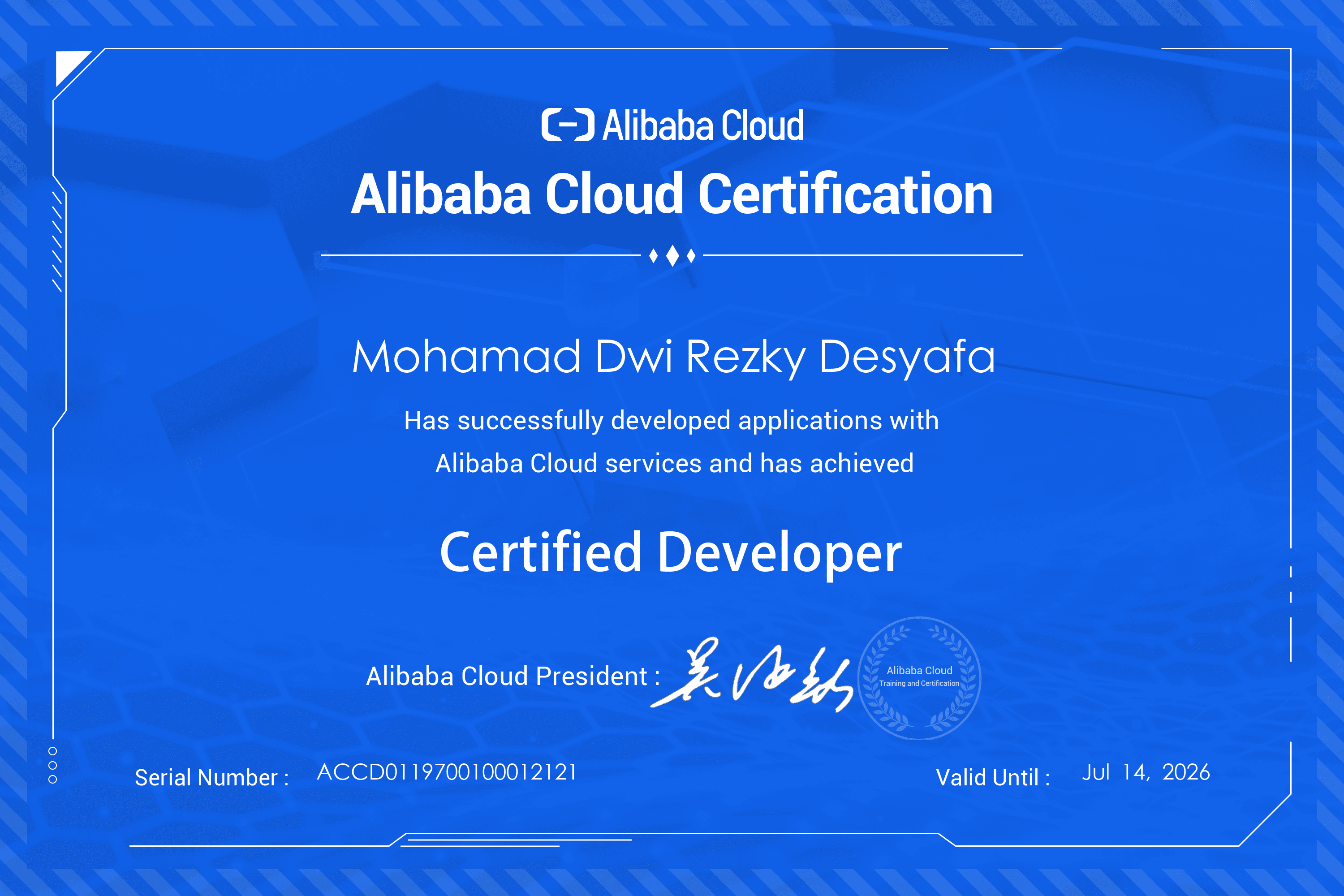 Alibaba Cloud Certified Developer