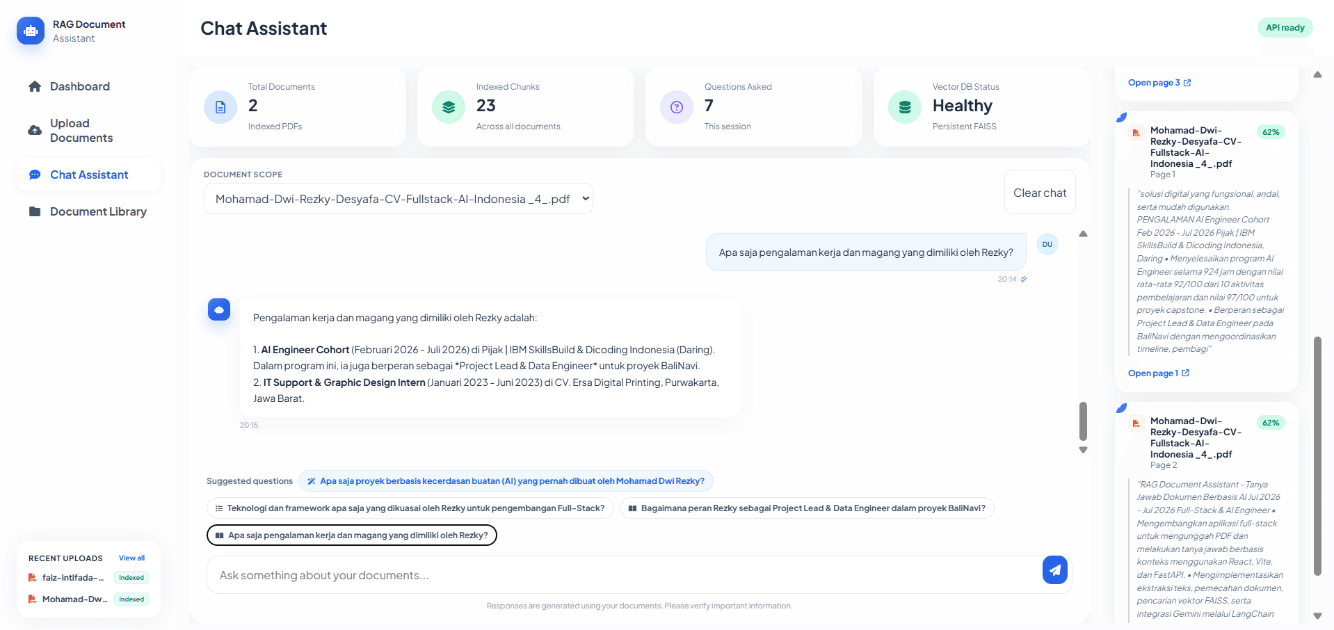 RAG Document Assistant: AI-Powered Document Q&A