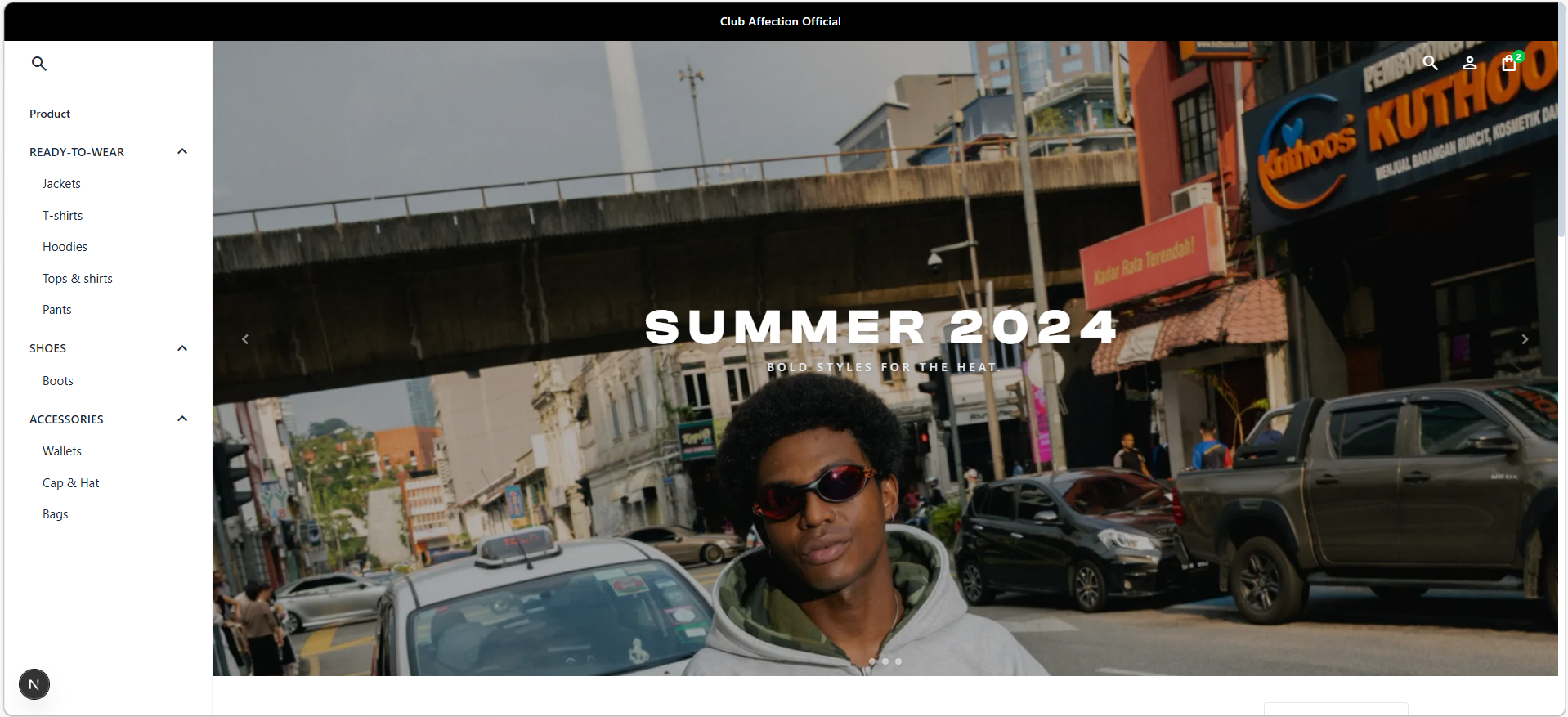 Club Affection Home Page